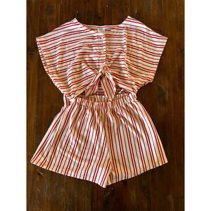 Zara Kids Striped Romper with center cut-out  13-14